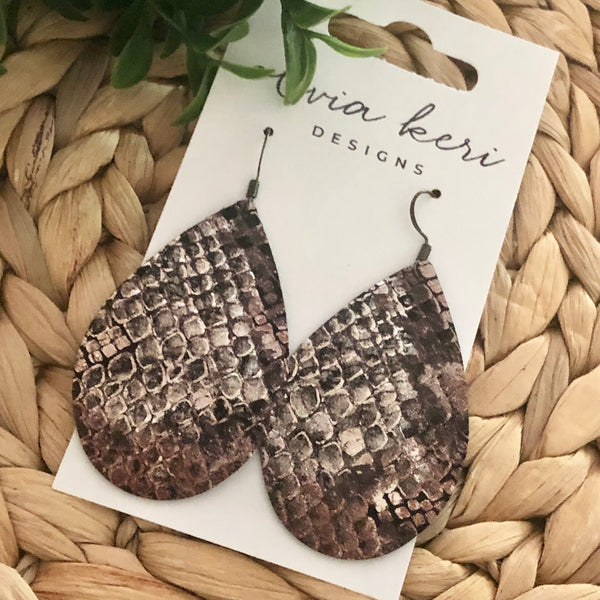Brittany - Metallic Fall Snakeskin