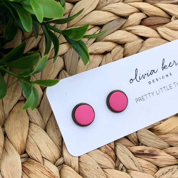Pretty Little Things Studs - Hot Pink