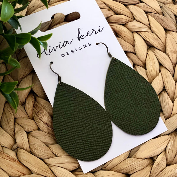 Brittany - Dark Olive Saffiano