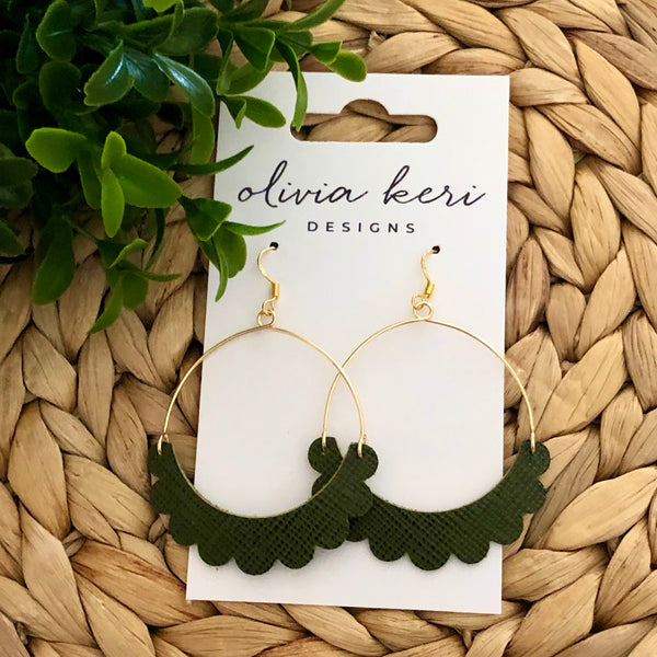 Zara - Dark Olive Saffiano