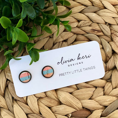 Pretty Little Things Studs - Sunset Stripes