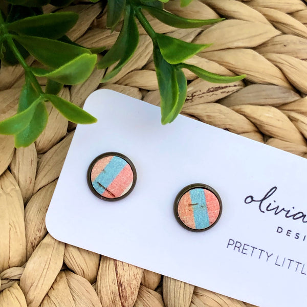 Pretty Little Things Studs - Sunset Stripes