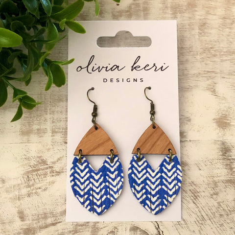 Josie - Blue Chevron